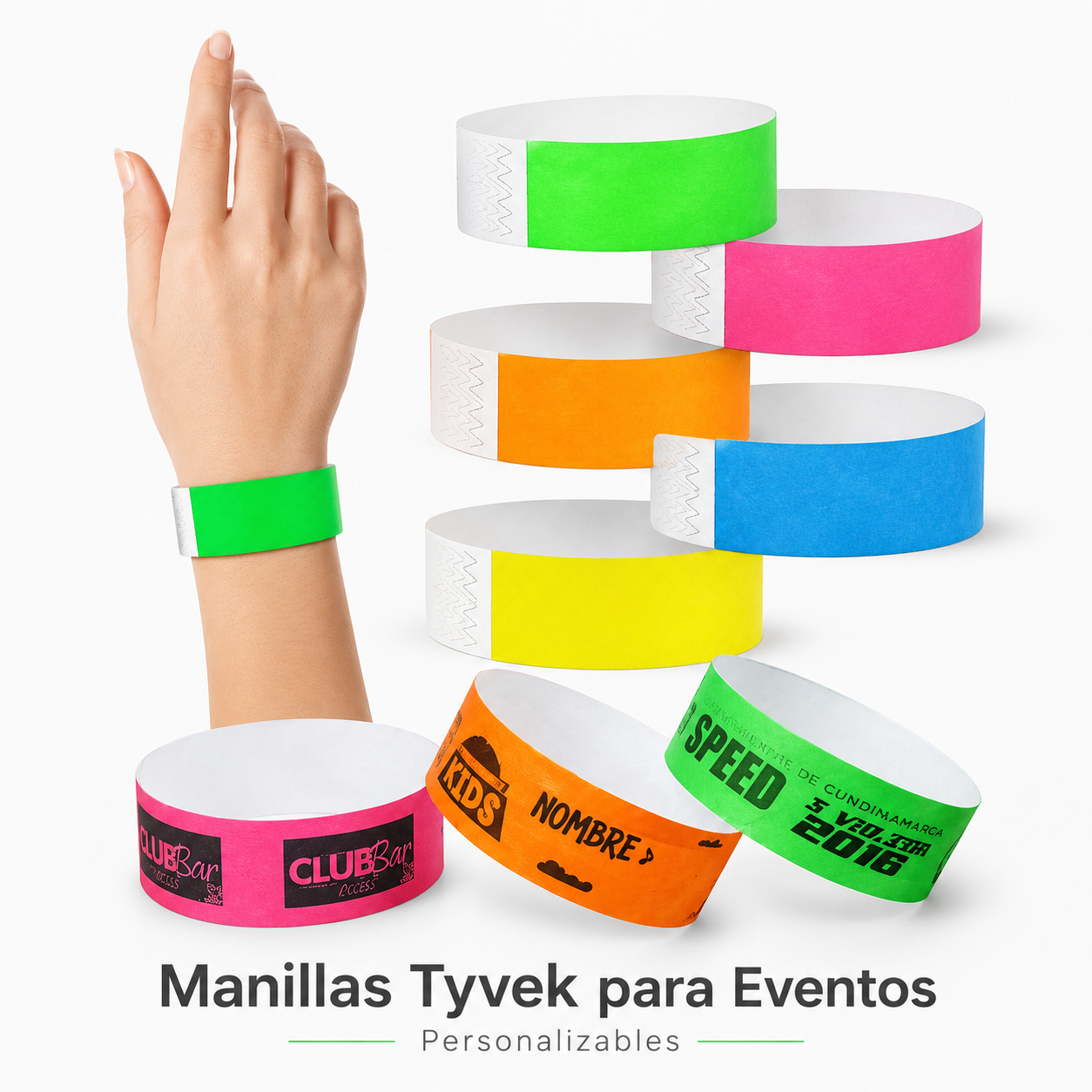 manillas tivek para eventos