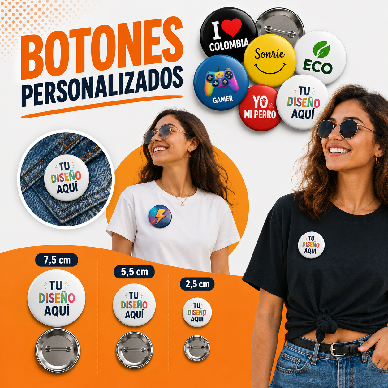 botones personalizados