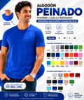 camiseta algodón peinado cuello redondo
