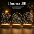 lampara abse bambu imagen grabada en laser sobre acrilico cristal