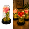 rosa con luces led