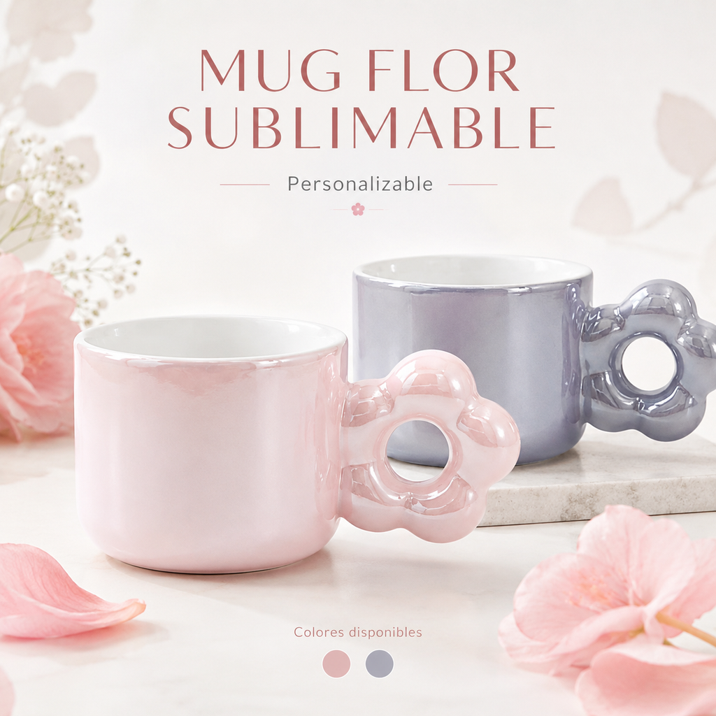 MUG FLOR SUBLIMACION