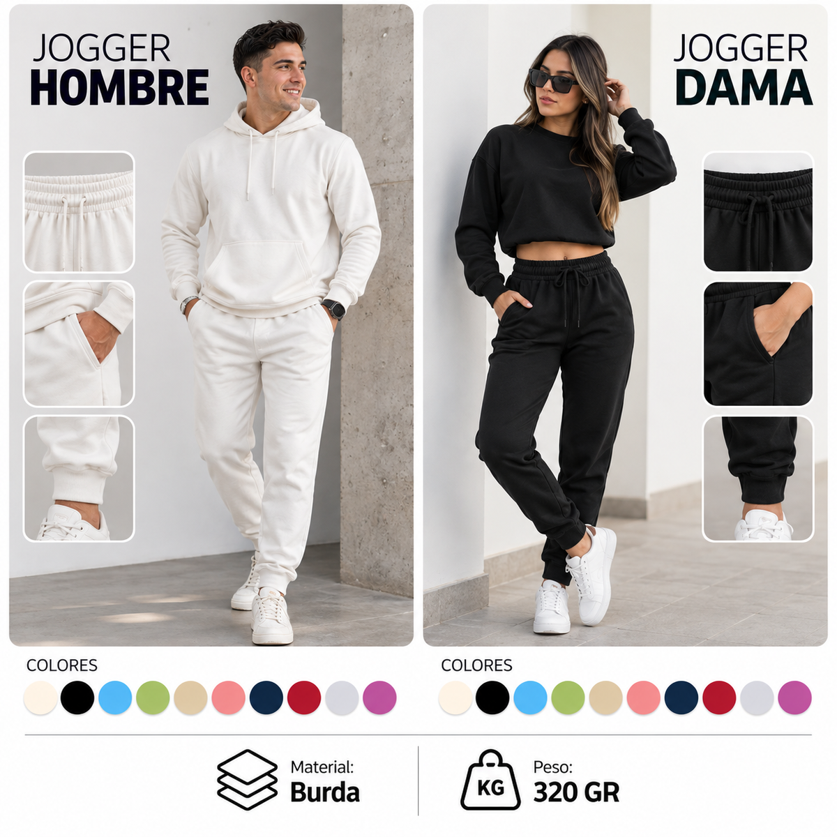 Jogger Hombre y dama