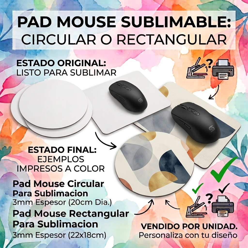 PAD mouse rectangular o circular