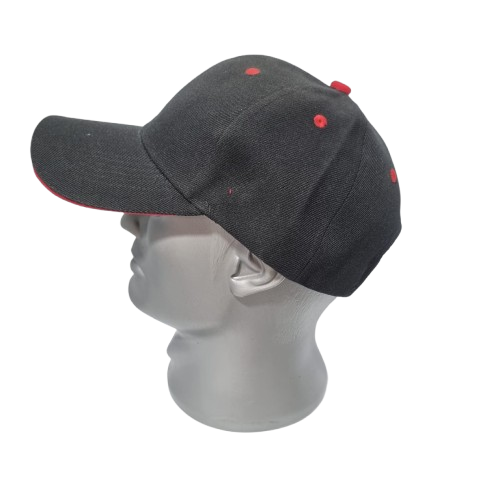 gorra acrilico con ebilla 1033 franja blanca / bicolor 1044