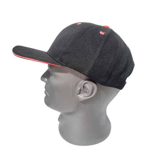 gorra acrilico con ebilla 1033 franja blanca / bicolor 1044