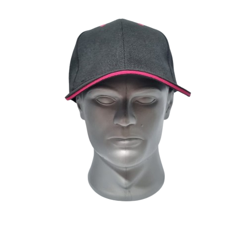 gorra acrilico con ebilla 1033 franja blanca / bicolor 1044