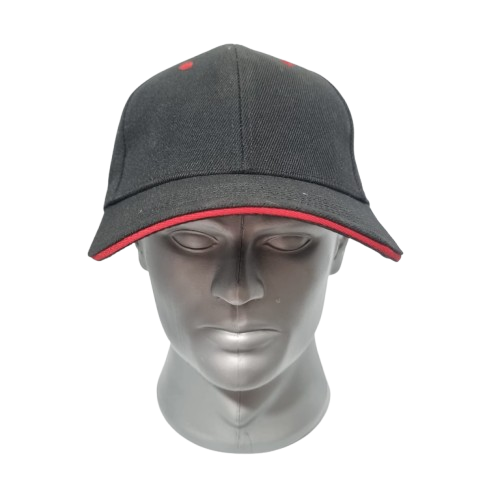 gorra acrilico con ebilla 1033 franja blanca / bicolor 1044