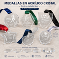 Medallas acrilico cristal grabado