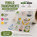 Vinilo adhesivo transparente precortado por metros