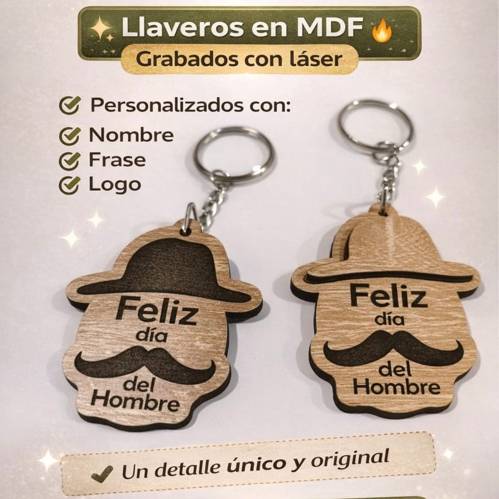 llavero grabado en mdf