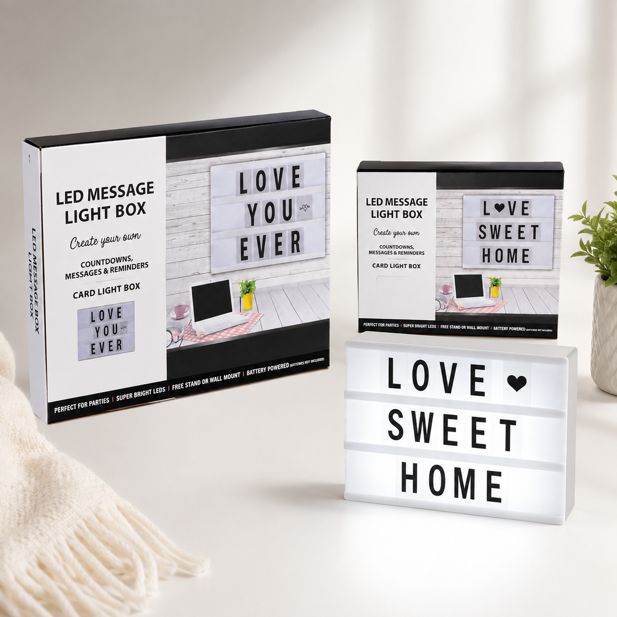 Caja de texto led con fichas para  poner cualquier mensaje