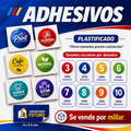 Adhesivo impreso en litografia plastificado cupo de millar(1000 und)